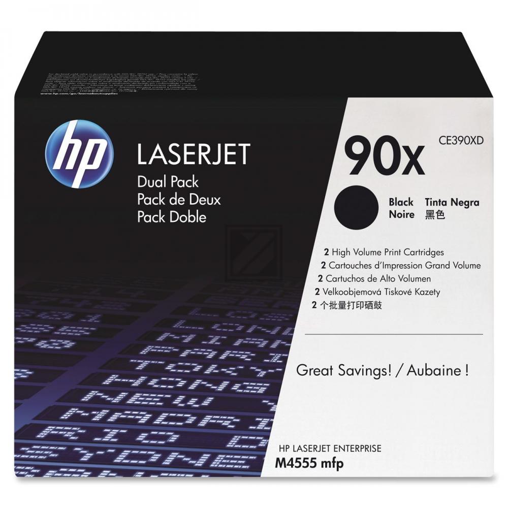 HP Toner-Kartusche 2 x bk (CE390XD, 90X)