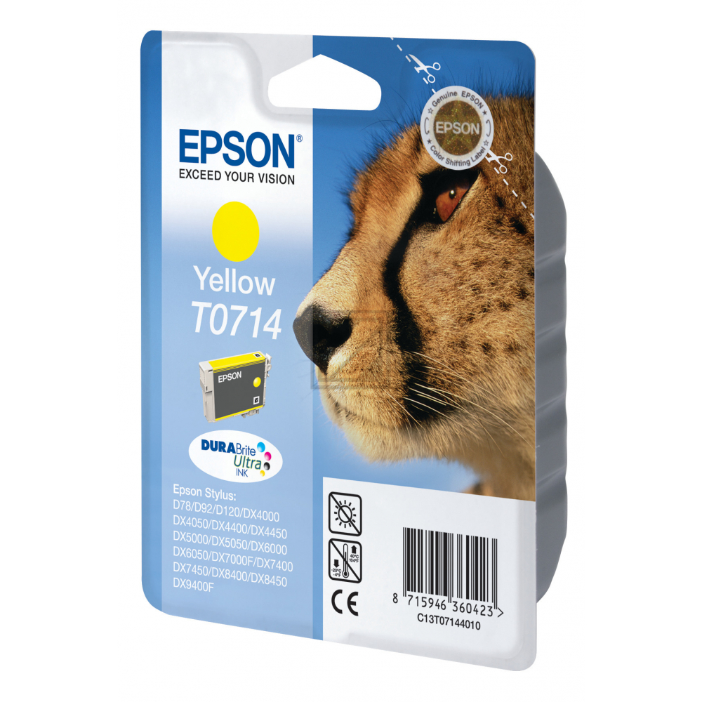 Epson Tintenpatrone gelb (C13T07144010, T0714)