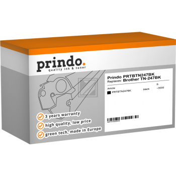 Prindo Toner-Kartusche bk HC ersetzt TN-247BK