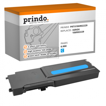 Prindo Toner-Kit cyan HC (PRTX106R02229) ersetzt 106R02229 Prindo Toner-Kit cyan HC (PRTX106R02229) ersetzt 106R02229