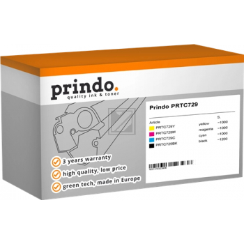 Prindo Toner-Kit gelb, magenta, schwarz, cyan (PRTC729 Rainbow) ersetzt 729 Prindo Toner-Kit gelb, magenta, schwarz, cyan (PRTC729 Rainbow) ersetzt 729