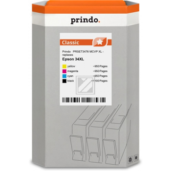 Prindo Tintenpatrone y, m, bk, c HC (PRSET3476) ersetzt T3476