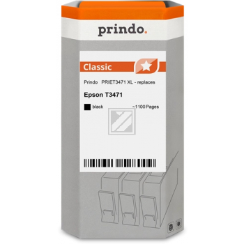 Prindo Tintenpatrone  bk HC (PRIET3471) ersetzt T3471