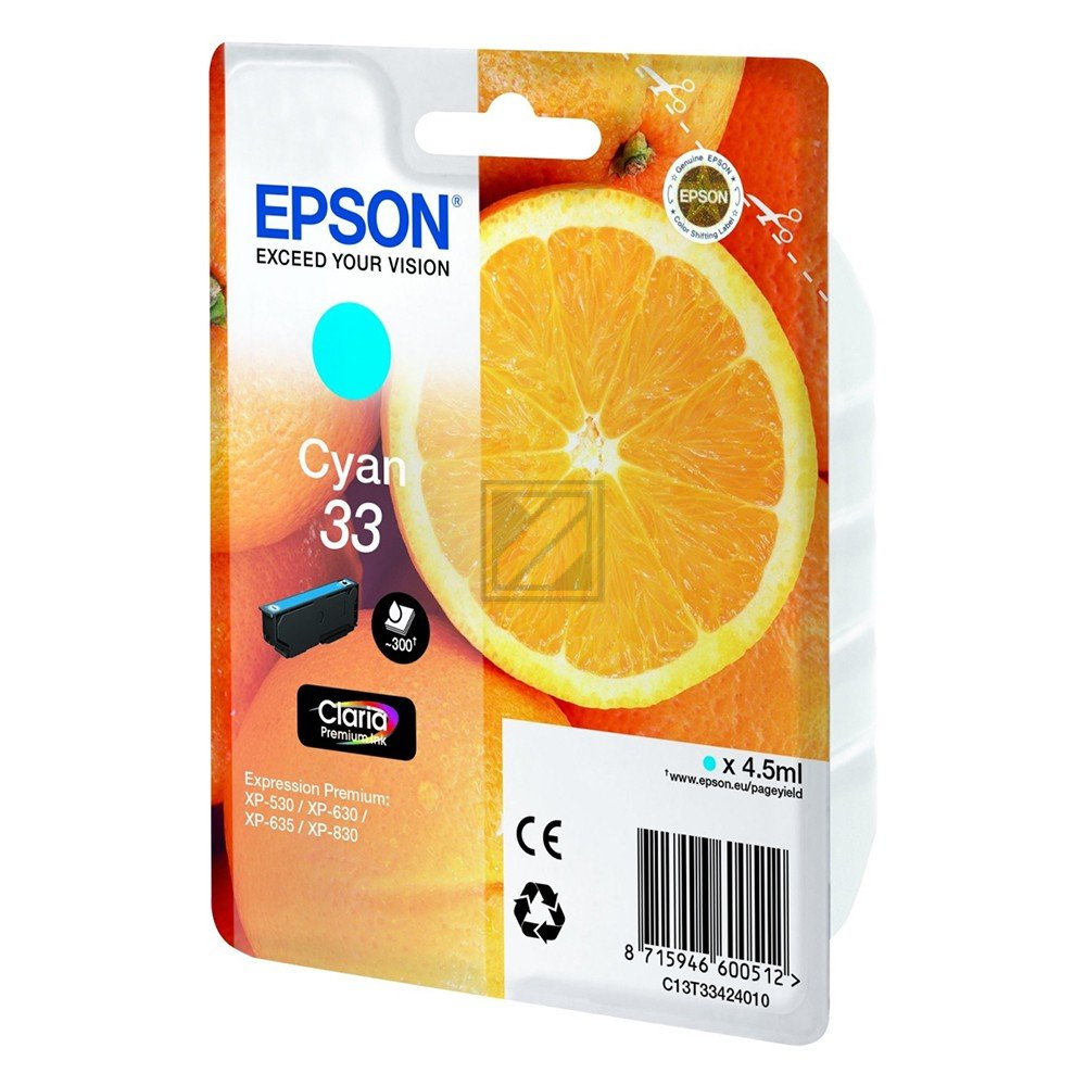 Epson Tintenpatrone cyan (C13T33424010, T3342)