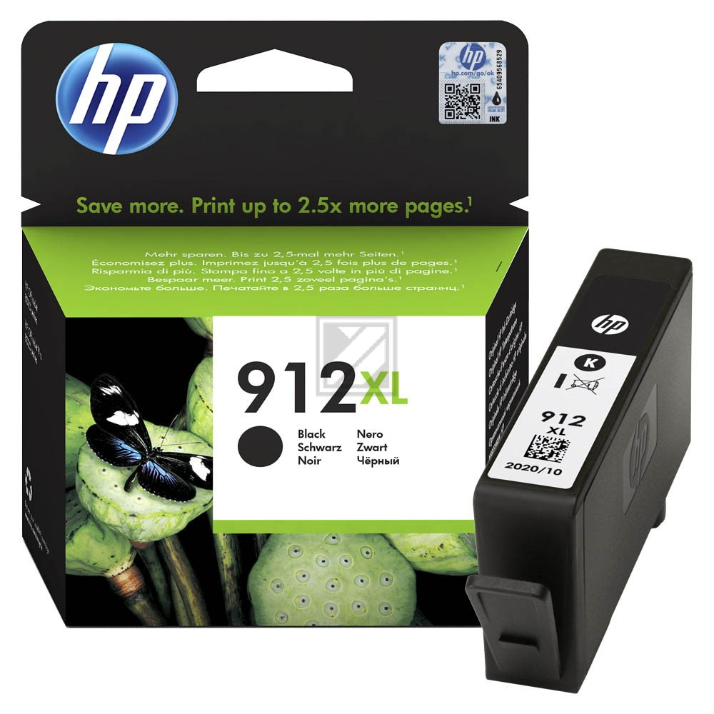 HP Tintenpatrone bk HC (3YL84AE, 912XL)
