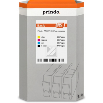 Prindo Tintenpatrone y, m, bk, c (PRSET1285Plus) ersetzt T1282, T1284, T1283, T1281