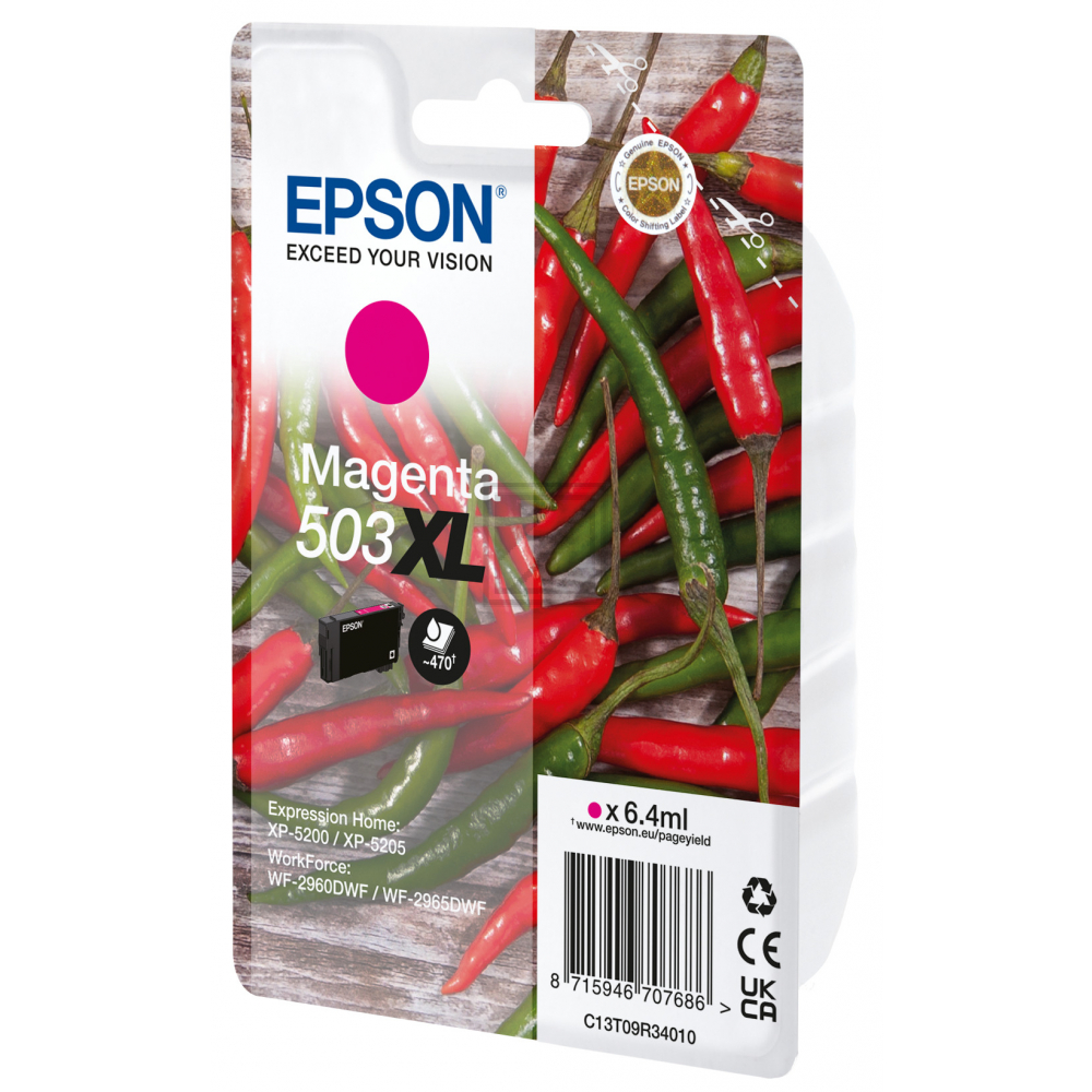 Epson Tintenpatrone magenta HC (C13T09R34010, 503XL)
