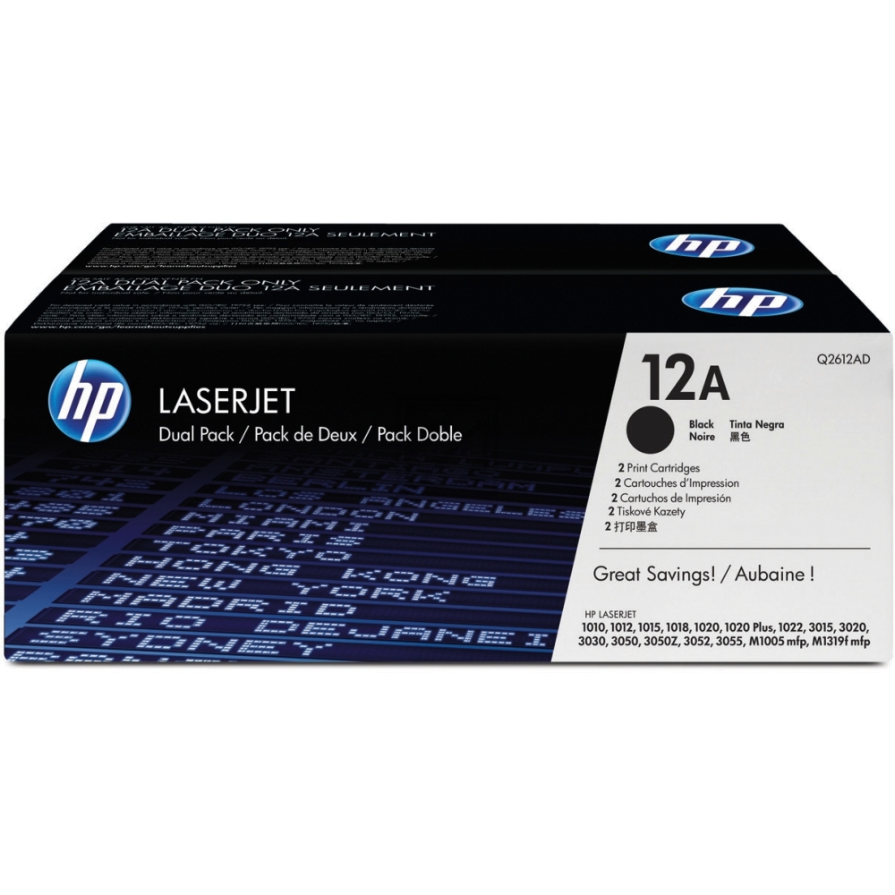 HP Toner-Kartusche 2 x schwarz (Q2612AD, 12AD) HP Toner-Kartusche 2 x schwarz (Q2612AD, 12AD)
