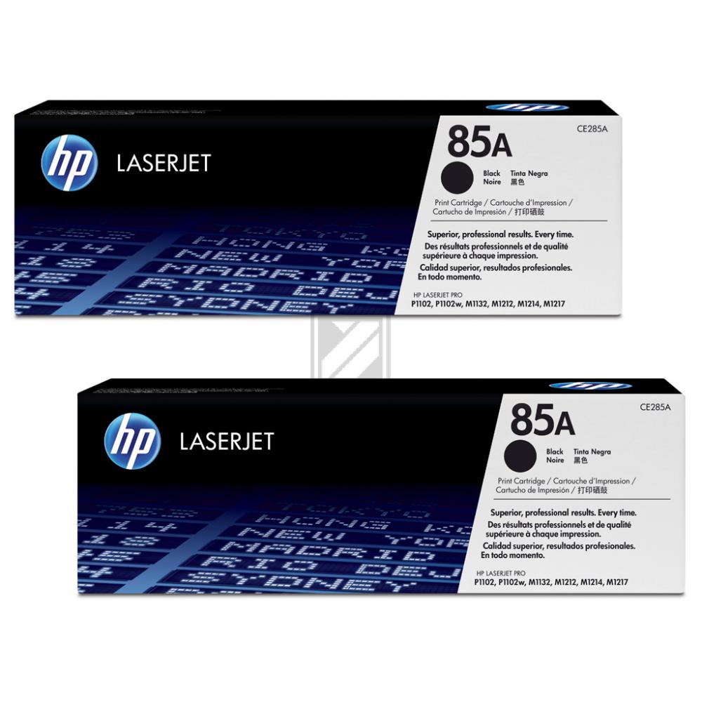 HP Toner-Kartusche 2 x schwarz (CE285AD, 85A)