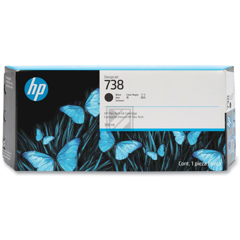 HP Tintenpatrone schwarz HC (498N8A, 738)
