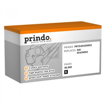 Prindo Toner-Kartusche bk HC (PRTO45439002) ersetzt 45439002