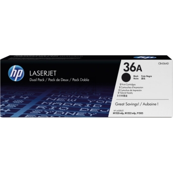HP Toner-Kartusche 2 x schwarz (CB436AD, 36AD) HP Toner-Kartusche 2 x schwarz (CB436AD, 36AD)