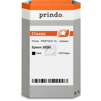 Prindo Tintenpatrone  bk HC (PRIET02G1) ersetzt 202XL