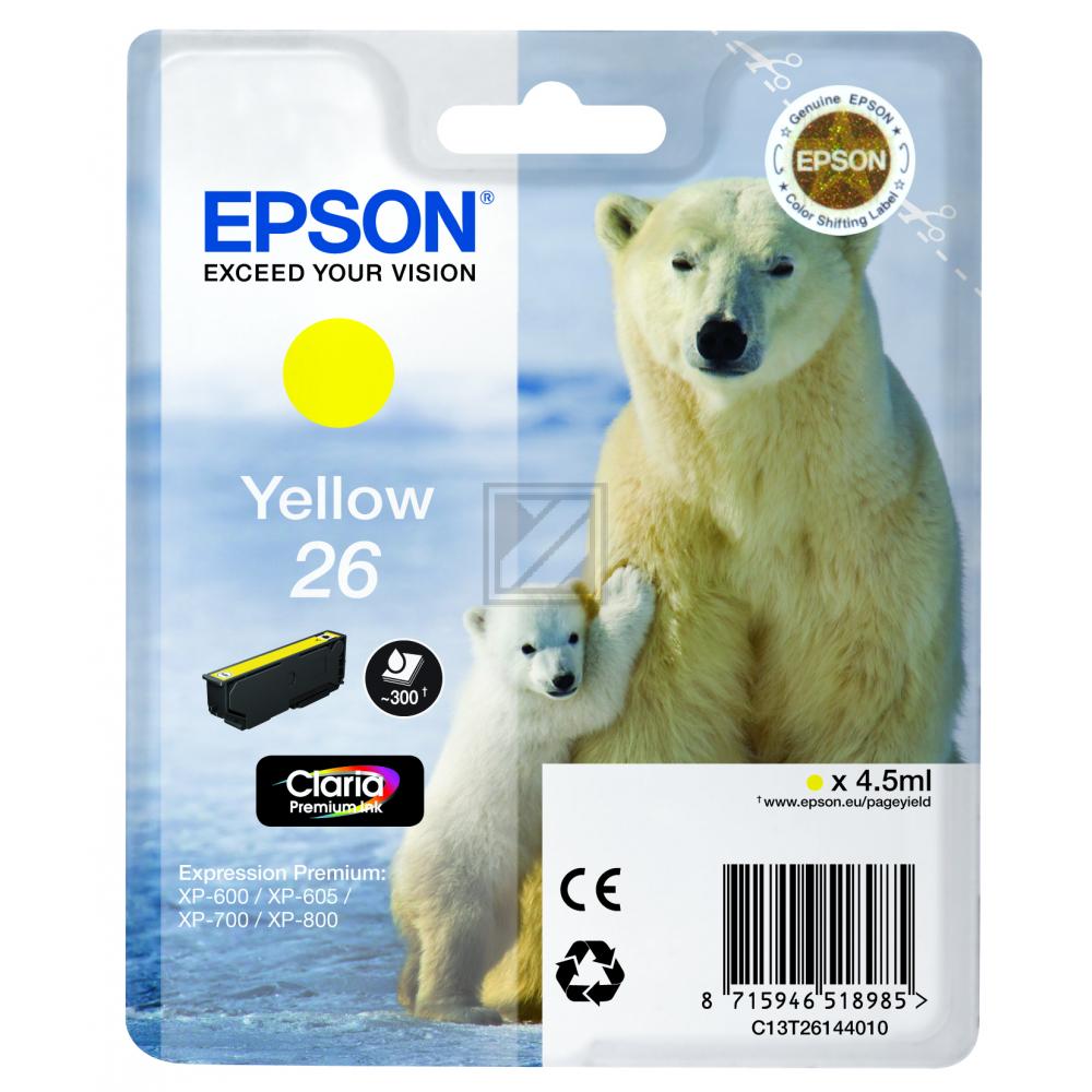Epson Tintenpatrone gelb SC (C13T26144010, T2614)