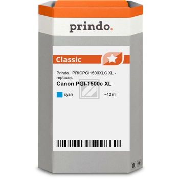 Prindo Tintenpatrone c HC (PRICPGI1500XLC) ersetzt PGI-1500XLC