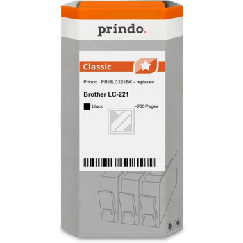 Prindo Tintenpatrone  bk (PRIBLC221BK) ersetzt LC-221BK