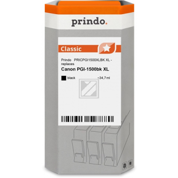 Prindo Tintenpatrone bk HC (PRICPGI1500XLBK) ersetzt PGI-1500XLBK