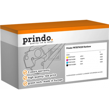 Prindo Toner-Kit gelb, magenta, schwarz, cyan HC plus (PRTBTN328 Rainbow) ersetz Prindo Toner-Kit gelb, magenta, schwarz, cyan HC plus (PRTBTN328 Rainbow) ersetz