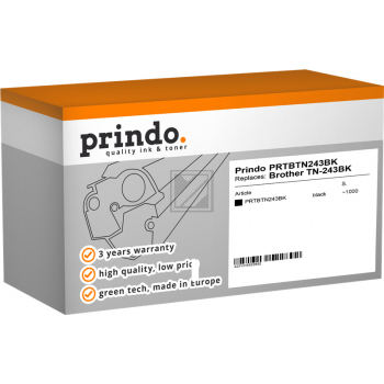 Prindo Toner-Kartusche schwarz ersetzt TN-243BK