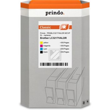 Prindo Tintenpatrone ersetzt LC-3217BK,C,MY