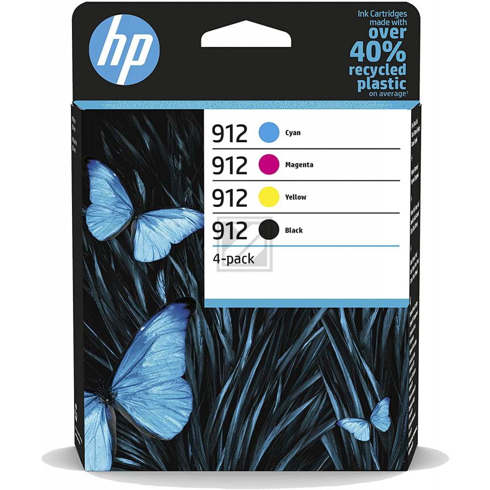 HP Tintenpatrone Y, m, bk, c (6ZC74AE, 912)