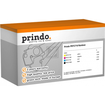 Prindo Toner-Kartusche y, m, bk, c (PRTC716 Rainbow) ersetzt 716