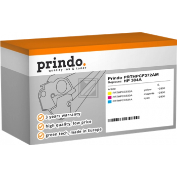 Prindo Toner-Kartusche gelb, magenta, cyan (PRTHPCF372AM) ersetzt 304A Prindo Toner-Kartusche gelb, magenta, cyan (PRTHPCF372AM) ersetzt 304A