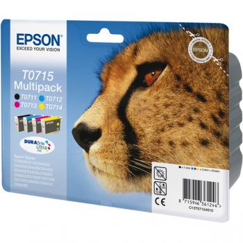 Epson Tintenpatrone gelb, magenta, schwarz, cyan (C13T07154010, T0715)