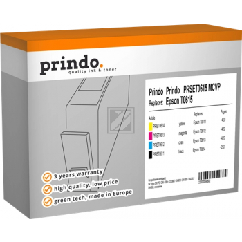 Prindo Tintenpatrone y, m, bk, c (PRSET0615 MCVP) ersetzt T0615