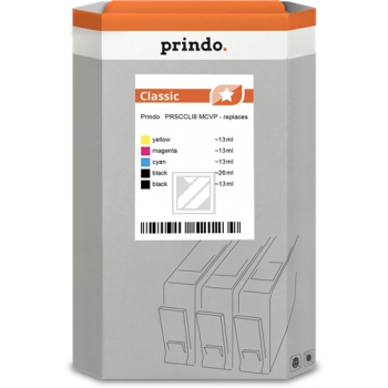Prindo Tintenpatrone  y, m, 2 x bk, c (PRSCCLI8 MCVP) ersetzt CLI-8C, CLI-8M, CLI-8Y, CLI-8BK