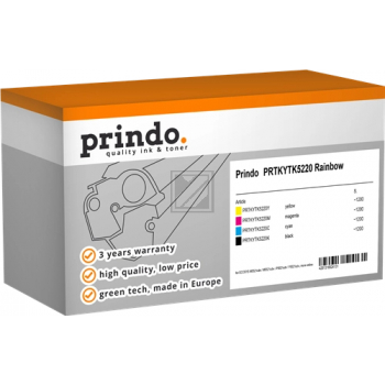 Prindo Toner-Kartusche y, m, bk, c (PRTKYTK5220 Rainbow) ersetzt TK-5220K, TK-5220C, TK-5220M, TK-5220Y