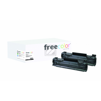 freecolor Toner-Kartusche 2 x schwarz (K35354F7) ersetzt 85A