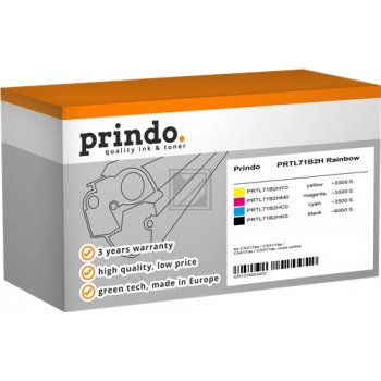 Prindo Toner-Kit y, m, bk, c HC (PRTL71B2H Rainbow) ersetzt 71B2HK0, 71B2HC0, 71B2HM0, 71B2HY0