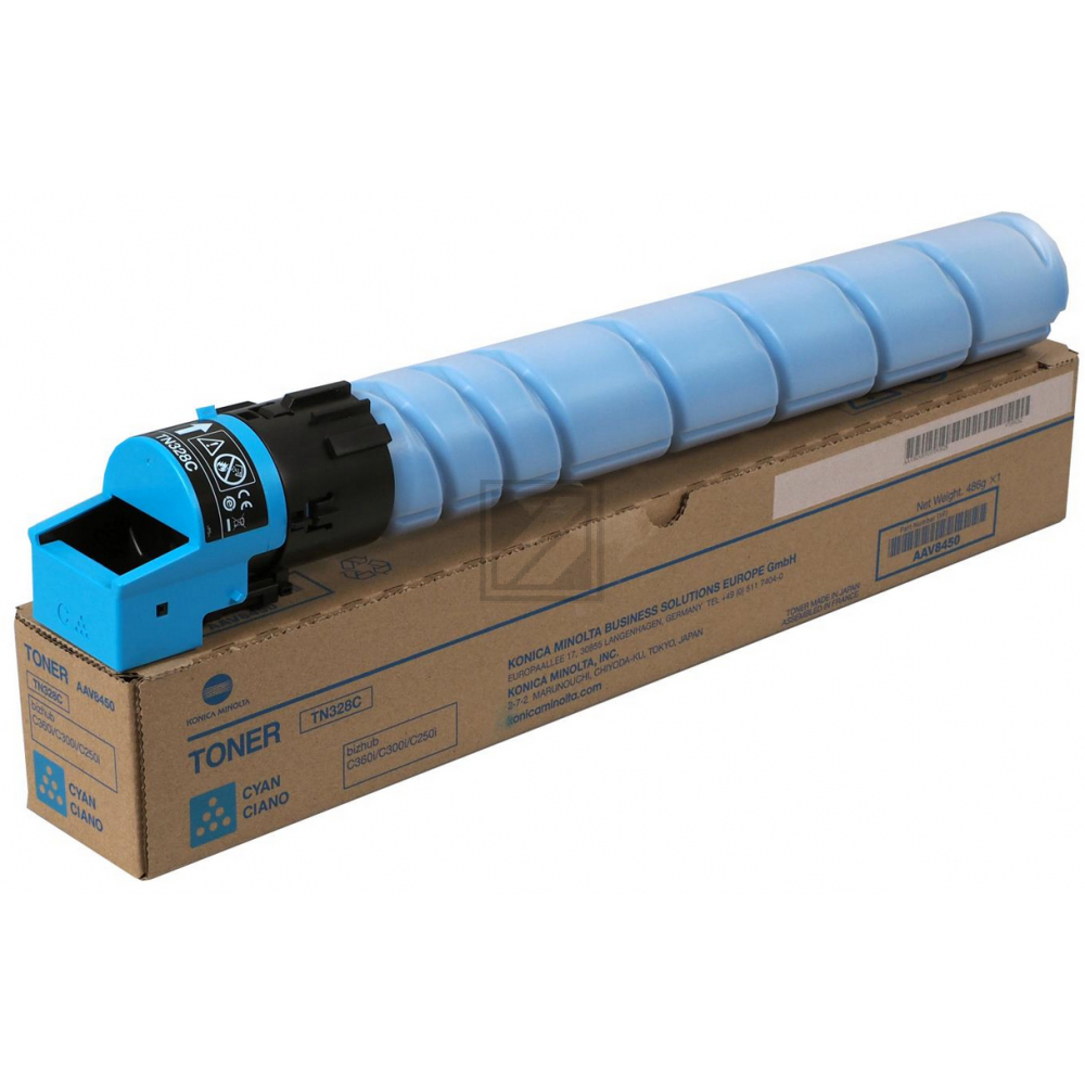 Konica Minolta Toner-Kit cyan HC (AAV8450, TN328C) Konica Minolta Toner-Kit cyan HC (AAV8450, TN328C)