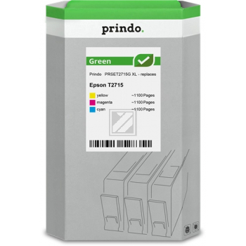 Prindo Tintenpatrone (Green) y, m, c HC (PRSET2715G) ersetzt T2715