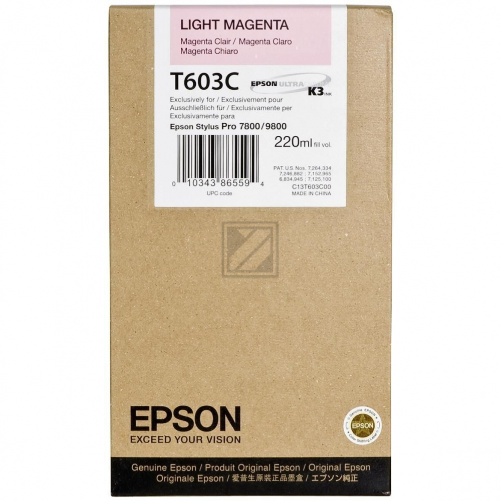 Epson Tintenpatrone magenta light HC (C13T603C00, T603C)
