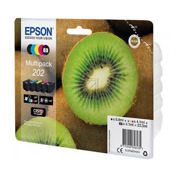 Epson Tintenpatrone gelb, magenta, schwarz, schwarz photo, cyan SC (C13T02E74010, 202)