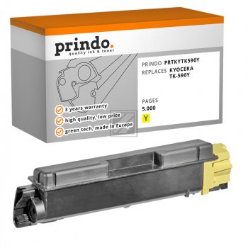 Prindo Toner-Kit y (PRTKYTK590Y) ersetzt TK-590Y