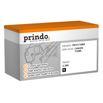 Prindo Toner-Kartusche schwarz (PRTC716BK) ersetzt 716