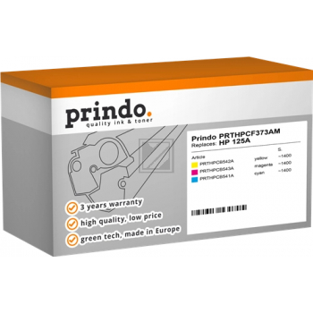 Prindo Toner-Kartusche y, m, c (PRTHPCF373AM) ersetzt 125A