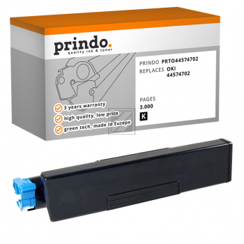 Prindo Toner-Kit bk (PRTO44574702) ersetzt 44574702